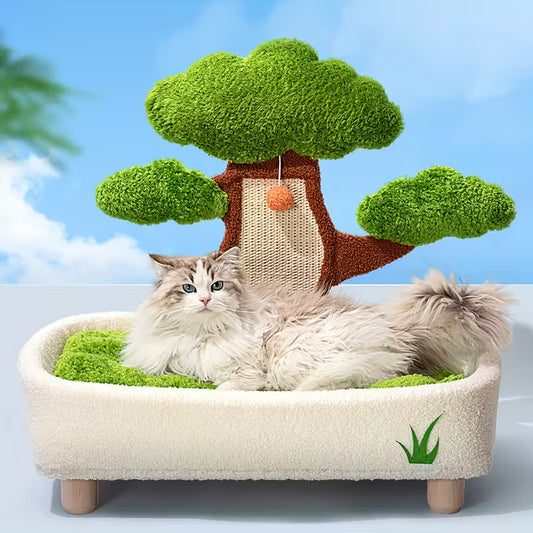 All-in-One Baobab Tree Cat Bed & Scratch Post