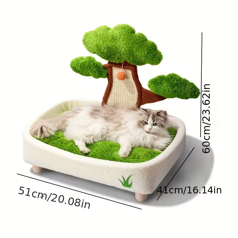 All-in-One Baobab Tree Cat Bed & Scratch Post