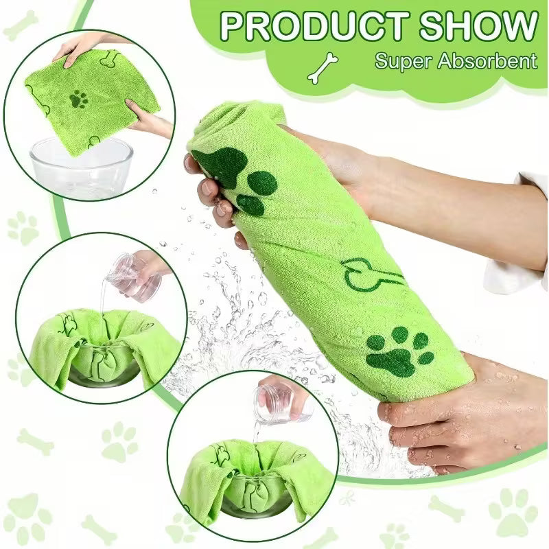 4pcs Quick-Dry Pet Towels for Pets Assorted