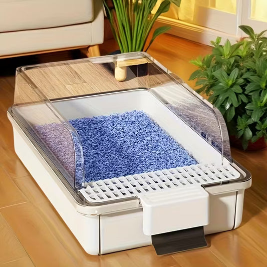 Cat Litter Box Semi Enclosed