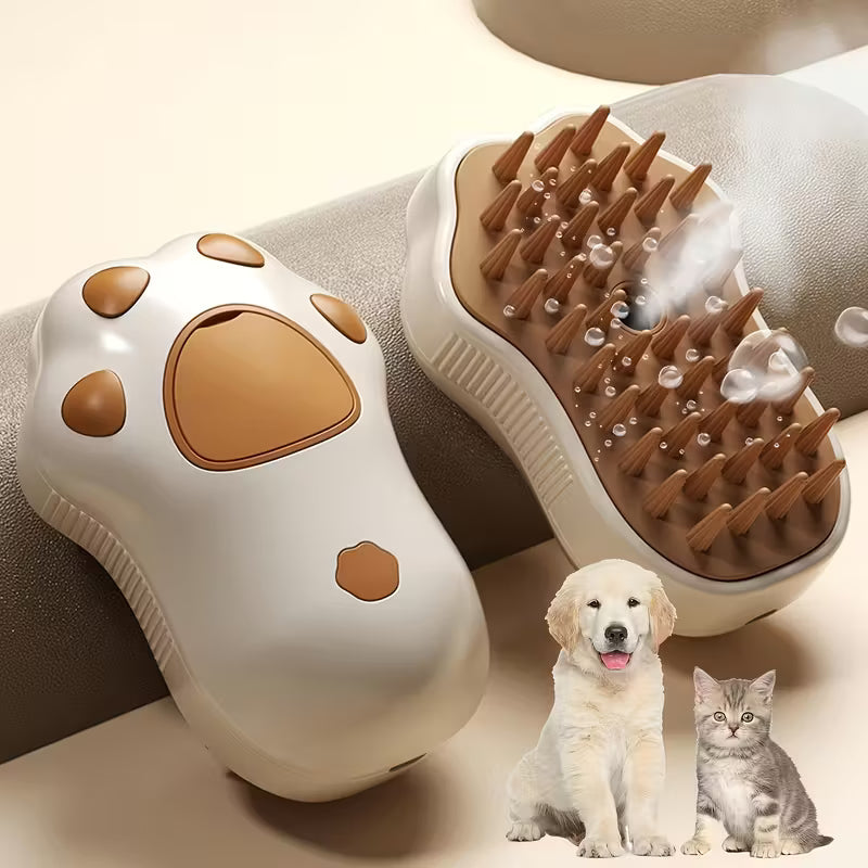 Pet Paw 3-in-1 Electric Pet Steam Brush