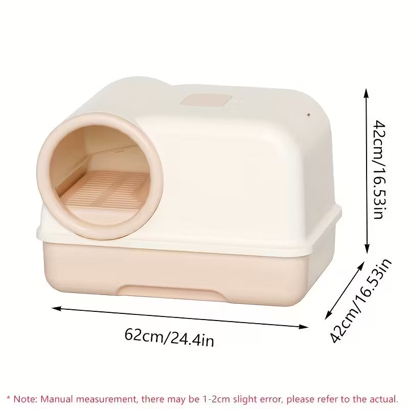 Enclosed Cat Litter Box with Corridor