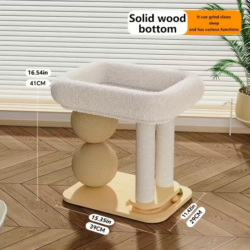 Large Modern Multi-Level Cat Tree with Heavy-Duty Base
