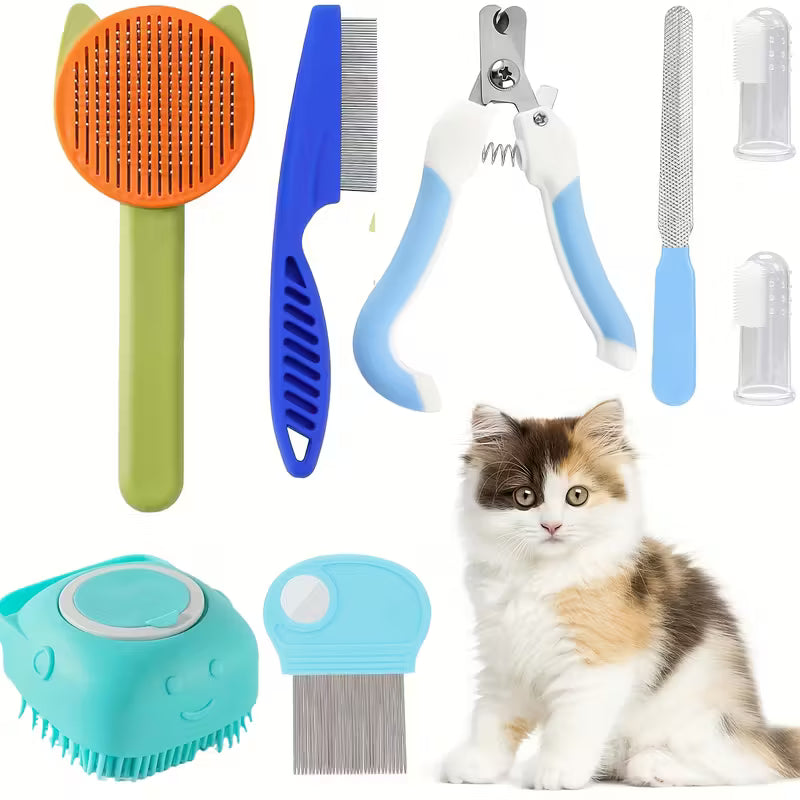 Essential Pet Care Set for Cats