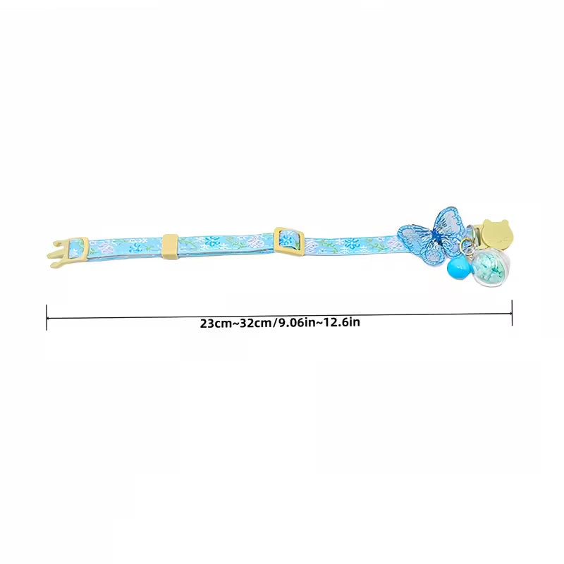 Pastel Floral & Butterfly Glow In The Dark Pet Collar