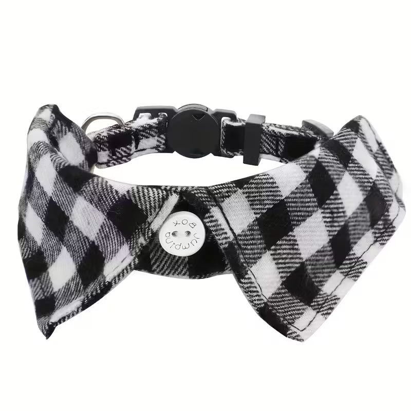 Plaid Check Pet Collar