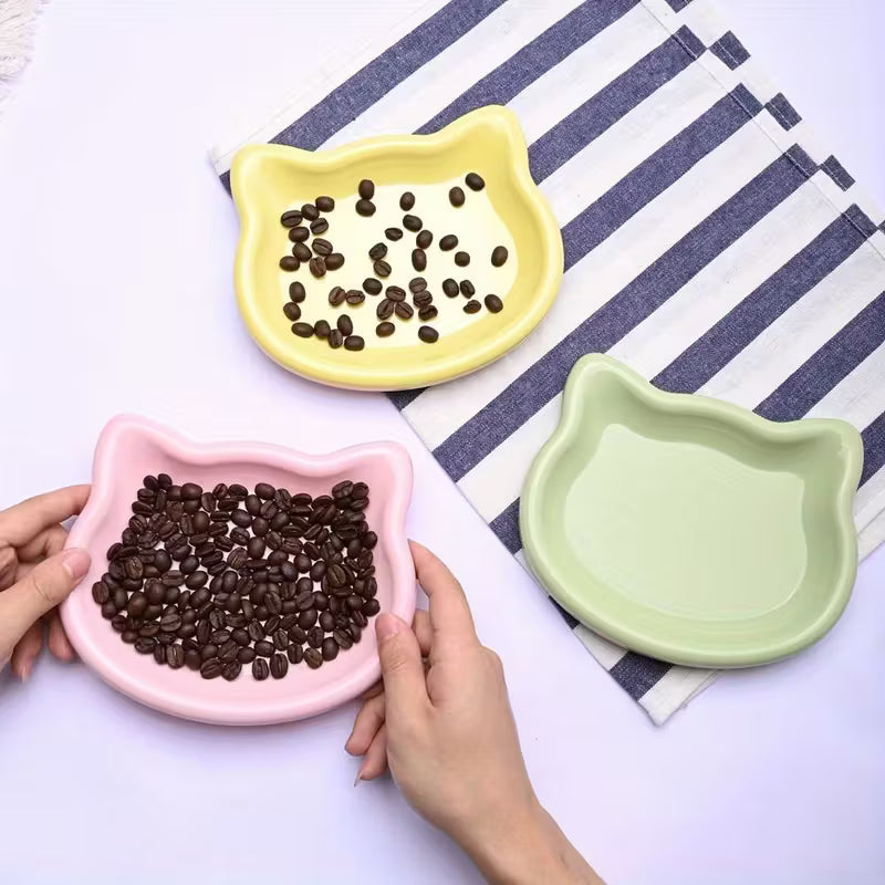 Colorful Plastic Cat Bowl Pack of 4