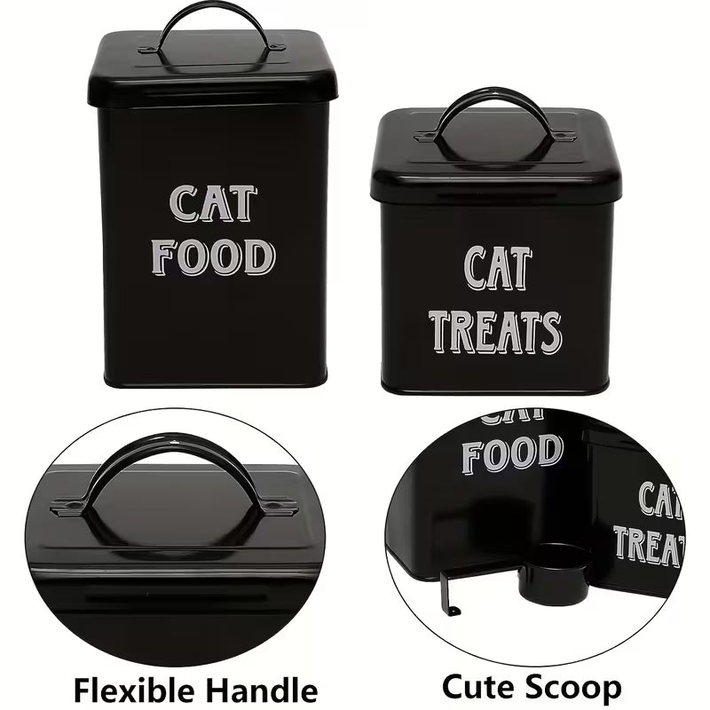 Cat Food Storage Container Set