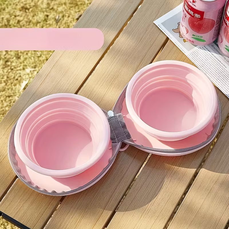 Pet Dog Travel Silicone Bowl