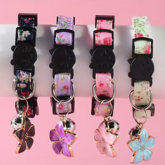 Floral Charm Pet Collar