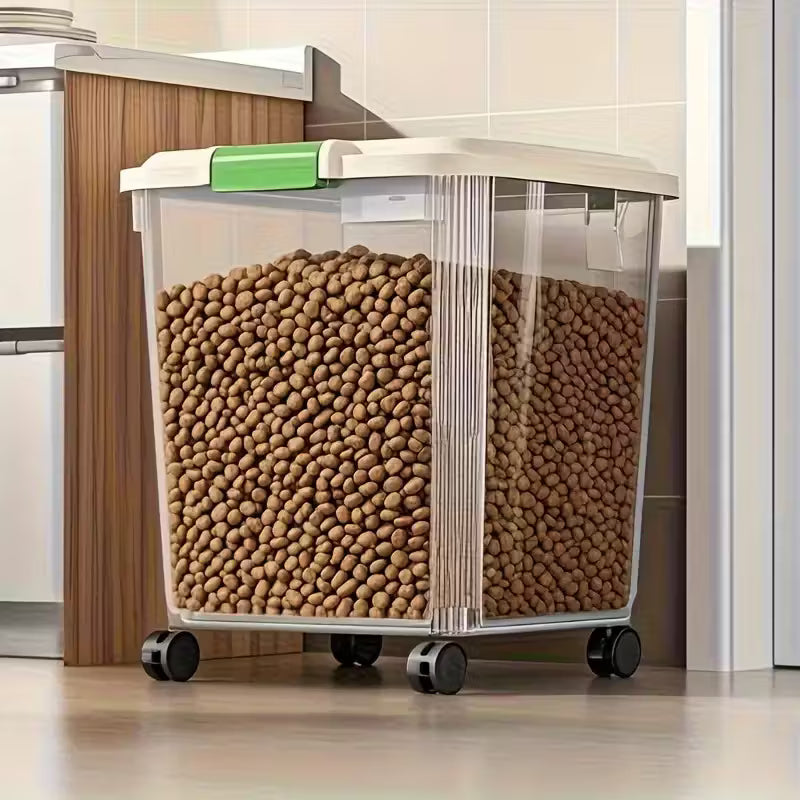 Heavy-Duty Pet Food Storage Container with Locking Lid