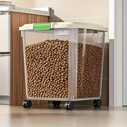 Heavy-Duty Pet Food Storage Container with Locking Lid