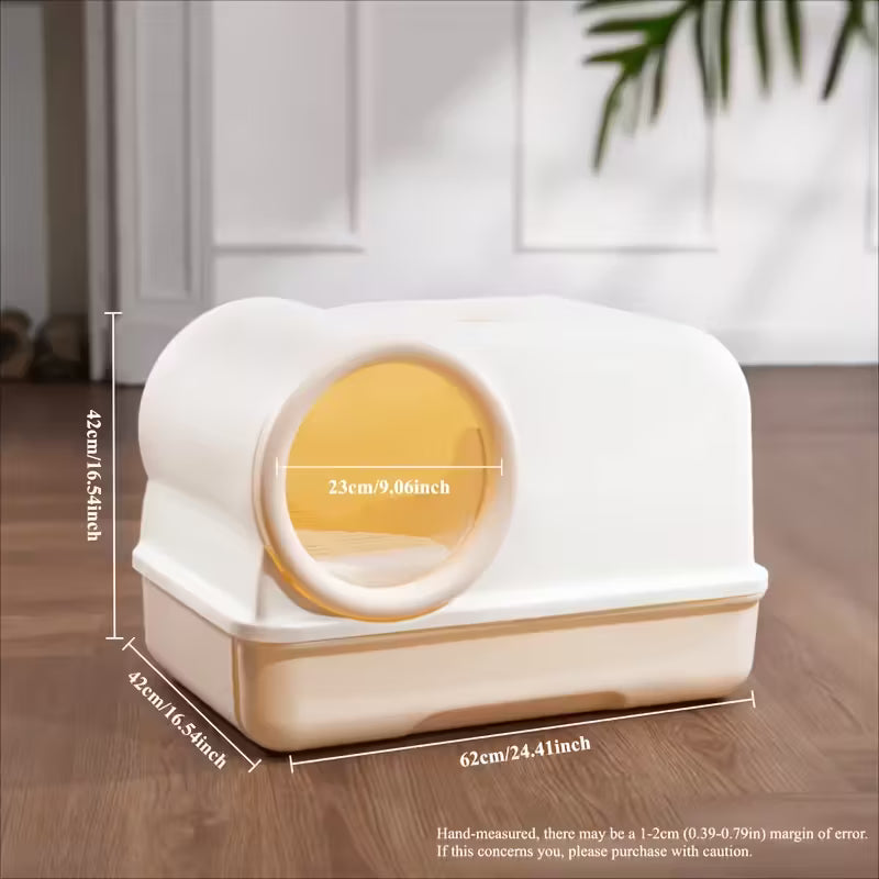 Enclosed Cat Litter Box with Corridor