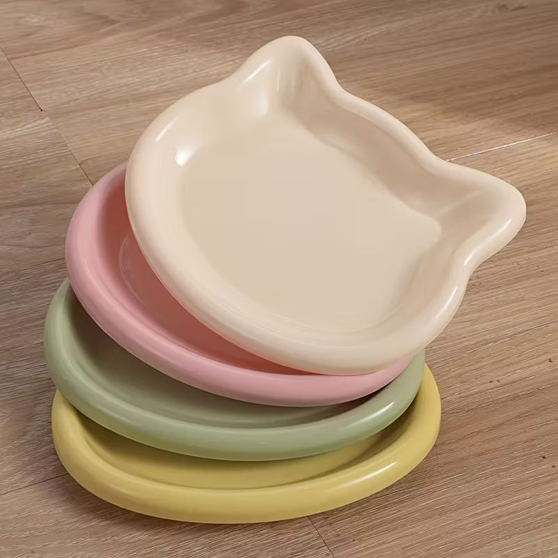 Colorful Plastic Cat Bowl Pack of 4