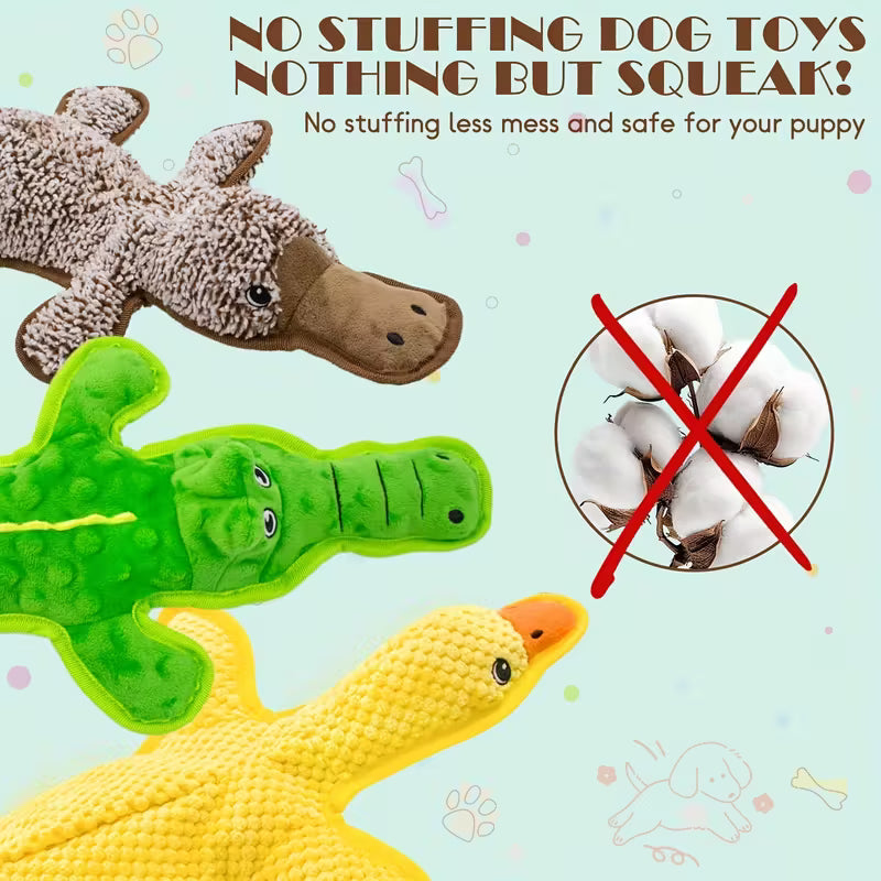 Durable Squeaky Dog Chew Toys Pack of 3