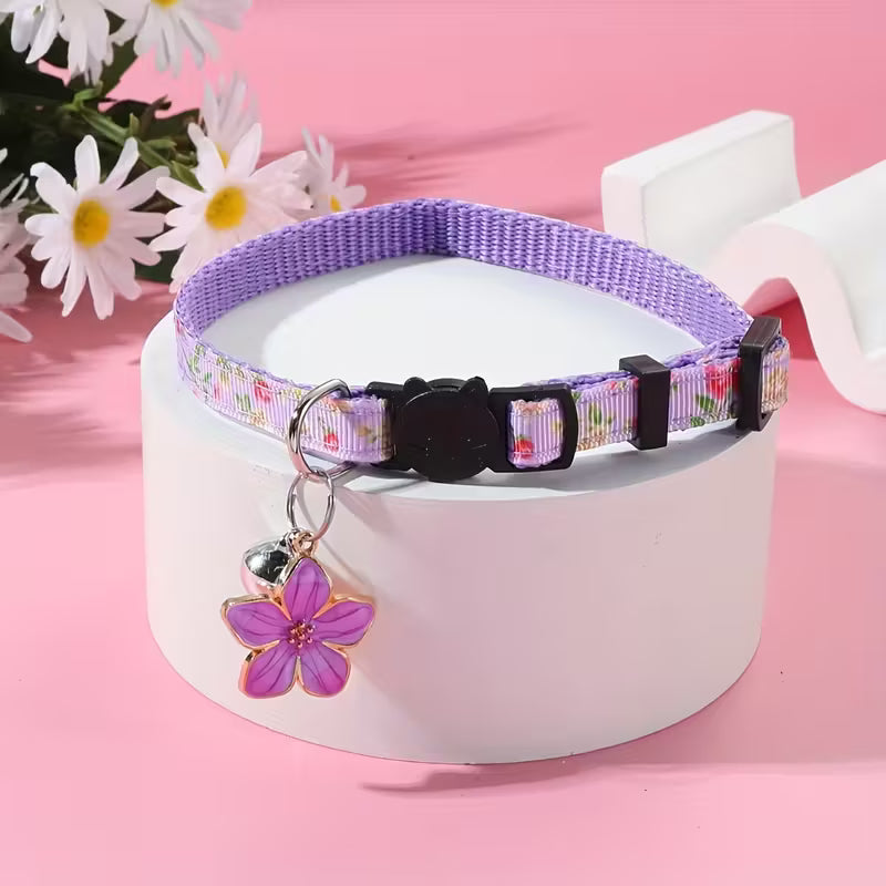 Floral Charm Pet Collar