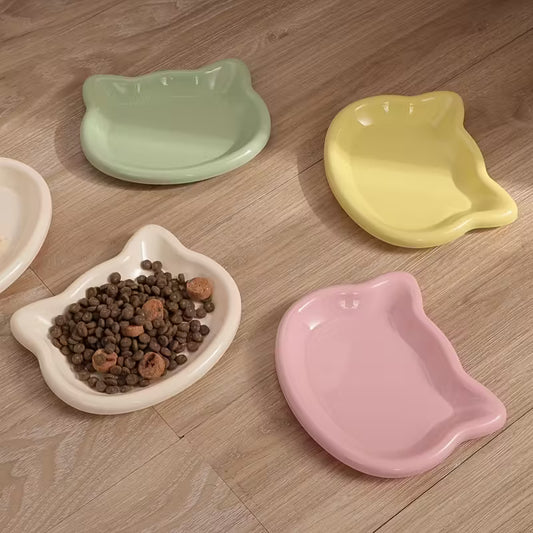 Colorful Plastic Cat Bowl Pack of 4