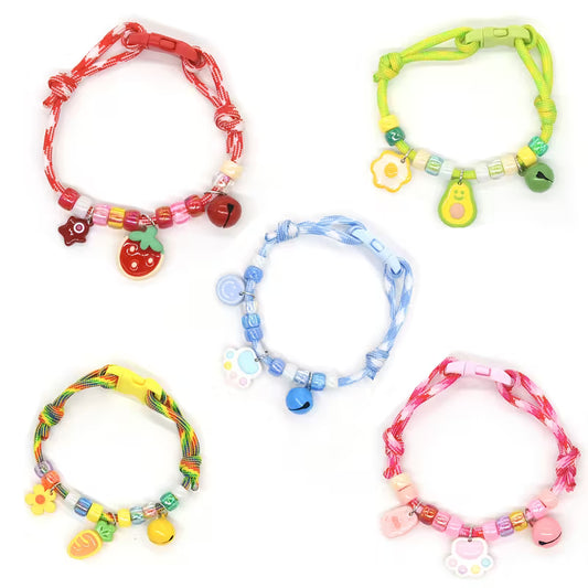 Colorful Pet Collar with Bell & Cute Charms