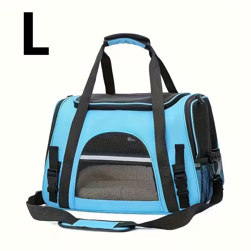 Portable Cat Carrier with Plush Mat