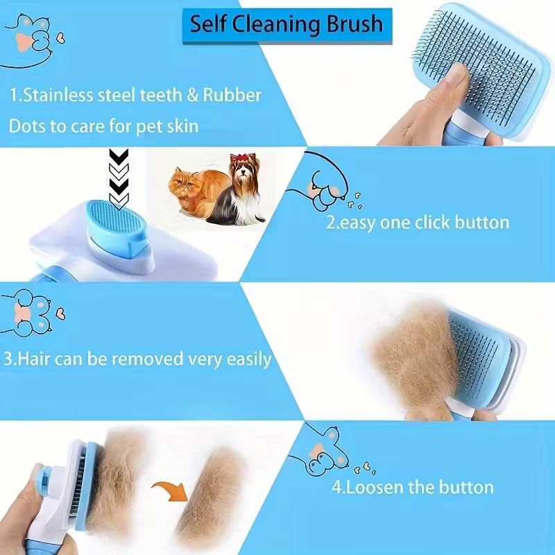 Pet Deshedding Grooming Brush