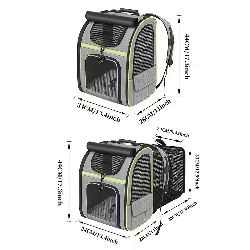 Expandable Cat & Small Dog Backpack Carrier