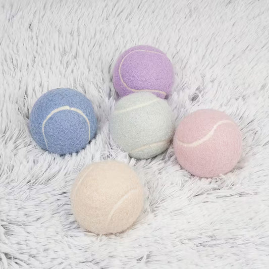 5pcs Rubber Pastel Pet Tennis Balls