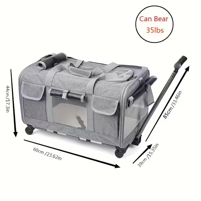 Large Foldable Extra Large Portable Pet Trolley