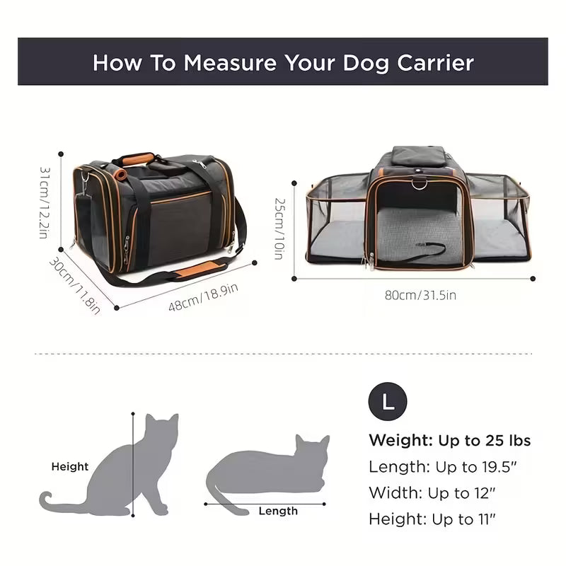 Pet Carrier Bag Foldable Travel Carrier