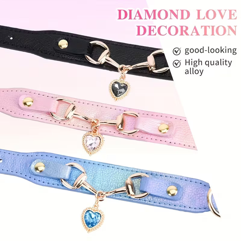 Love Heart Diamond Pet Collar