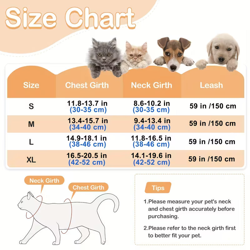 Cat Reflective Harness and Leash