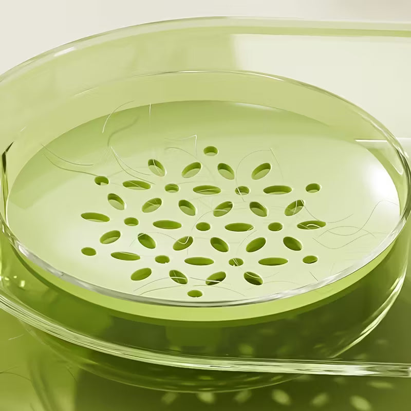 Transparent Green Cat Feeder & Water Dispenser Set