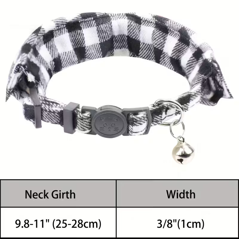 Plaid Check Pet Collar