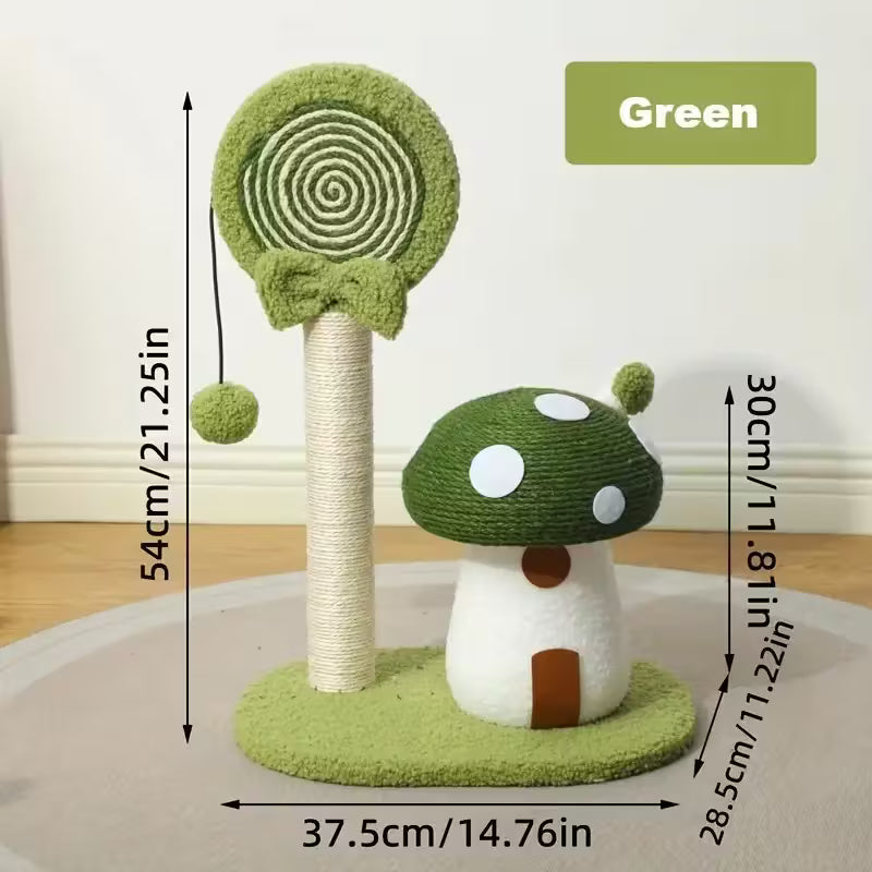 Mushroom Lollipop Cat Scratching Post