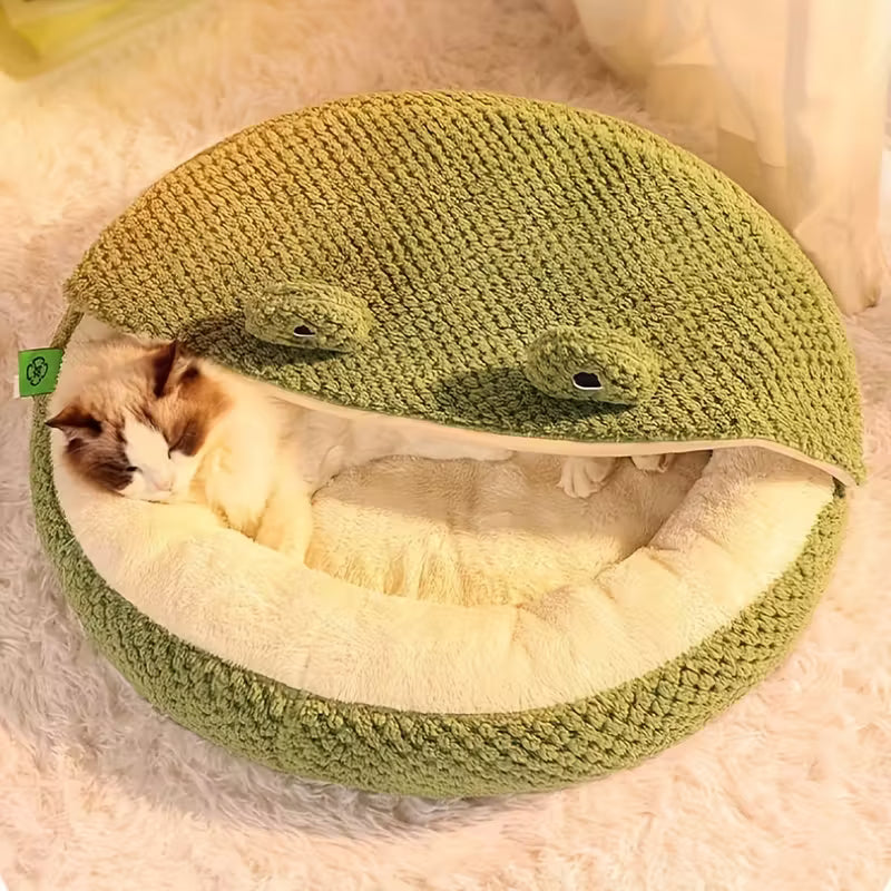 Little Frog Soft Plush Pet Bed