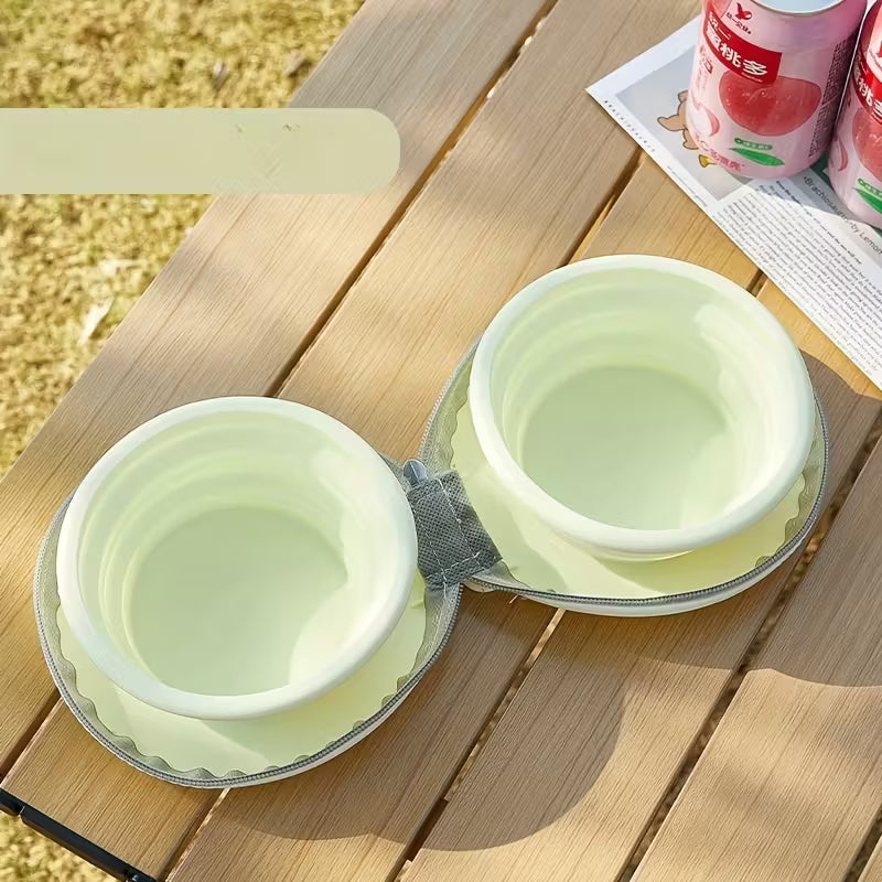 Pet Dog Travel Silicone Bowl