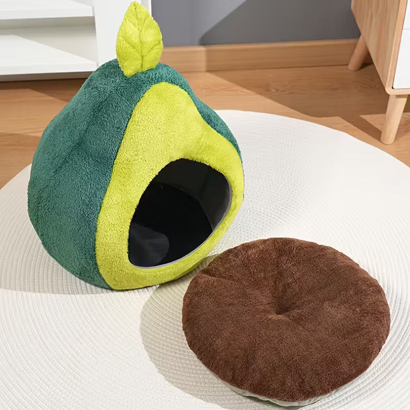 Avocado Shaped Cute Cat Cave Bed