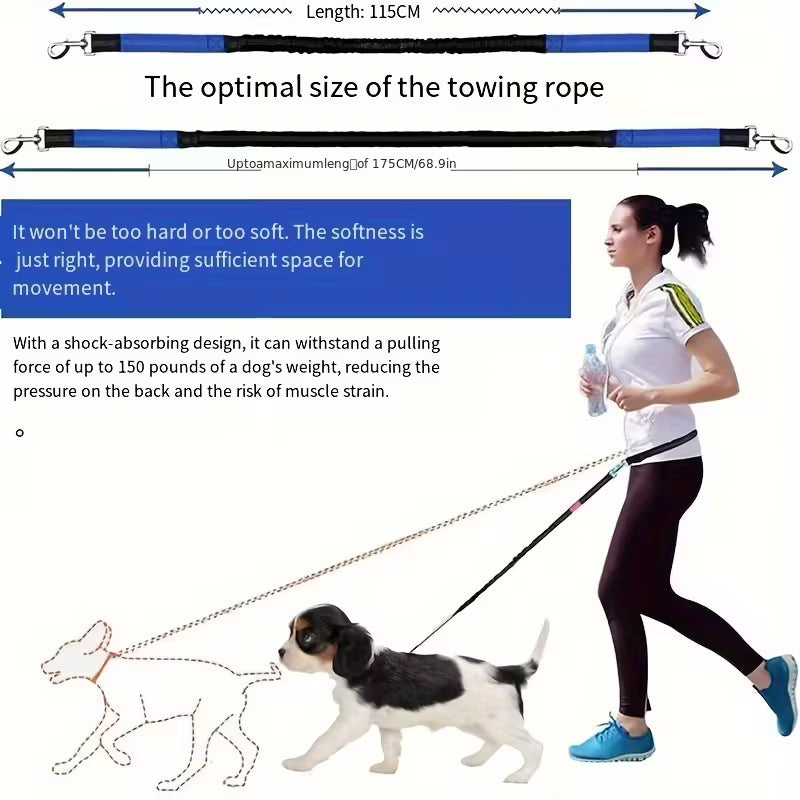Adjustable Dog Leash & Waist Pack Combo