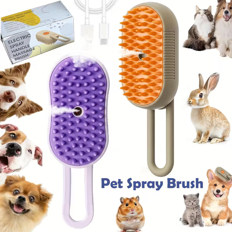 Pet Spritz Comb 3-In-1 Cat Steam Brush Assorted