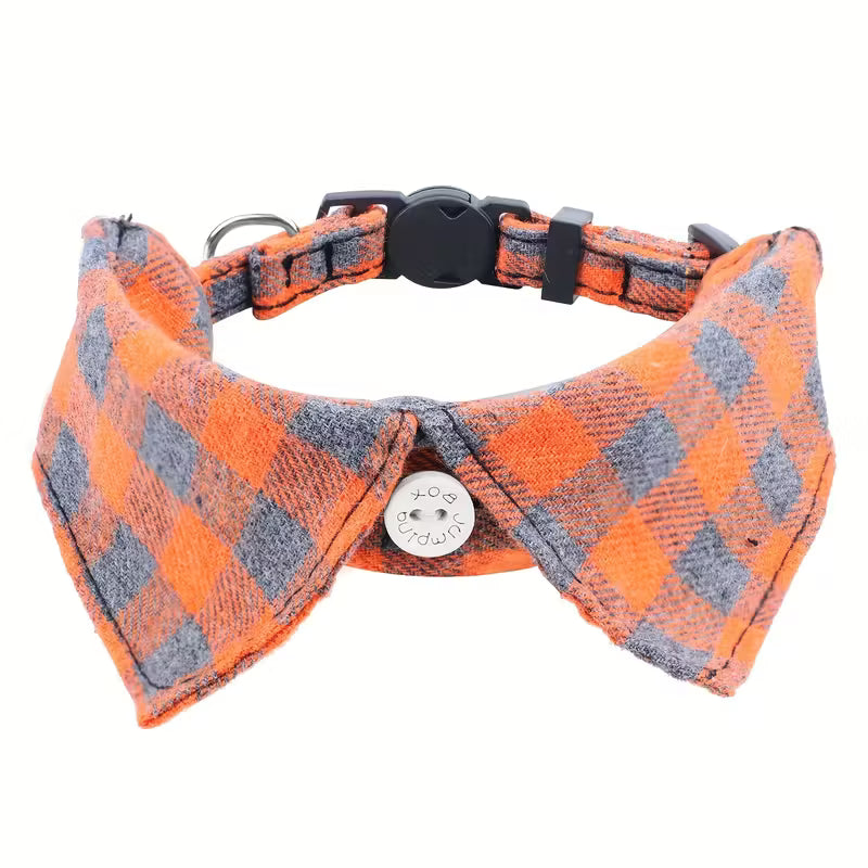 Plaid Check Pet Collar