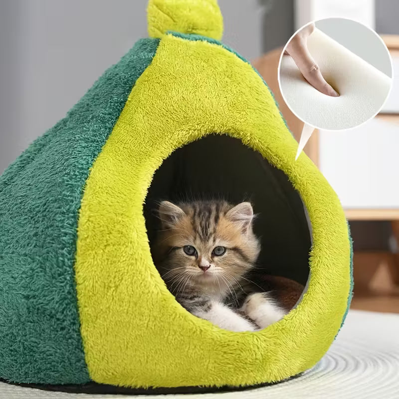Avocado Shaped Cute Cat Cave Bed