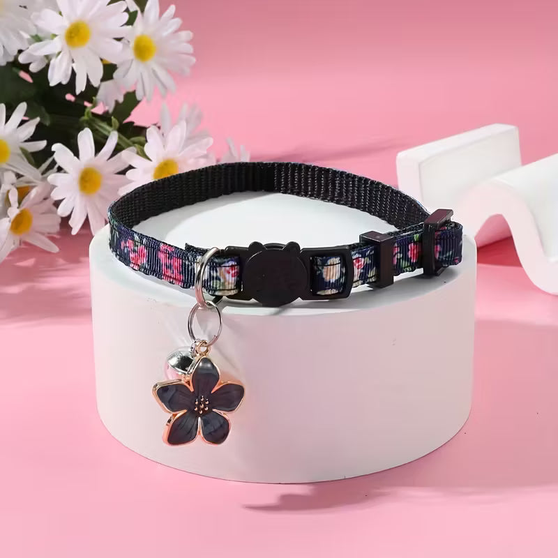 Floral Charm Pet Collar