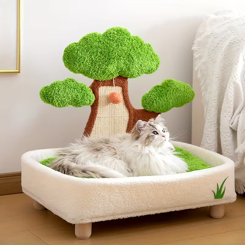 All-in-One Baobab Tree Cat Bed & Scratch Post