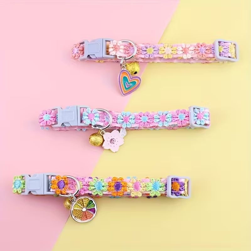 Lace Pet Collar Adjustable with Pendant