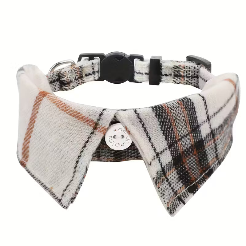 Plaid Check Pet Collar
