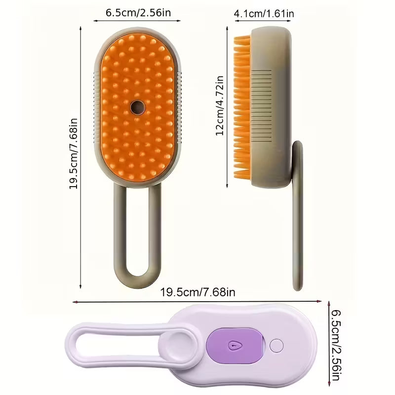 Pet Spritz Comb 3-In-1 Cat Steam Brush Assorted