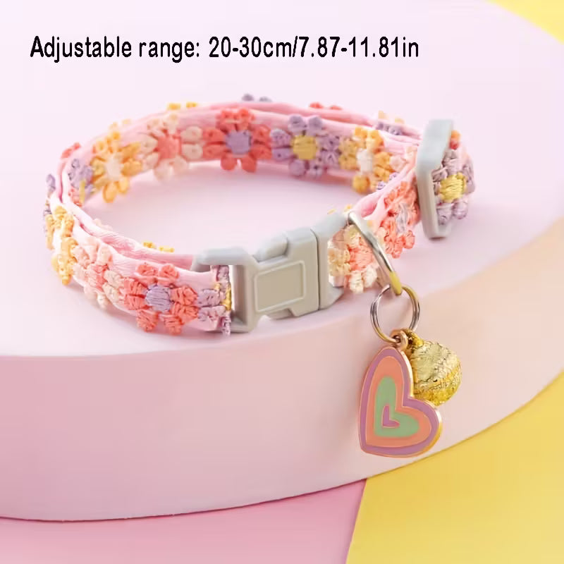 Lace Pet Collar Adjustable with Pendant