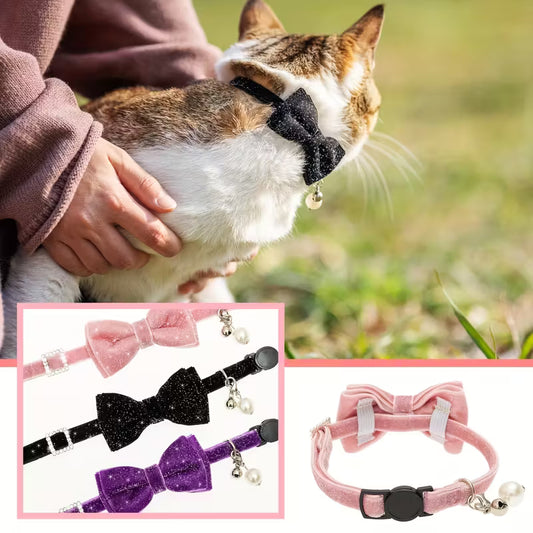 Bow Bling Cute Cat Collars