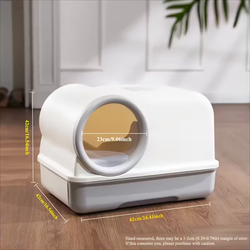 Enclosed Cat Litter Box with Corridor