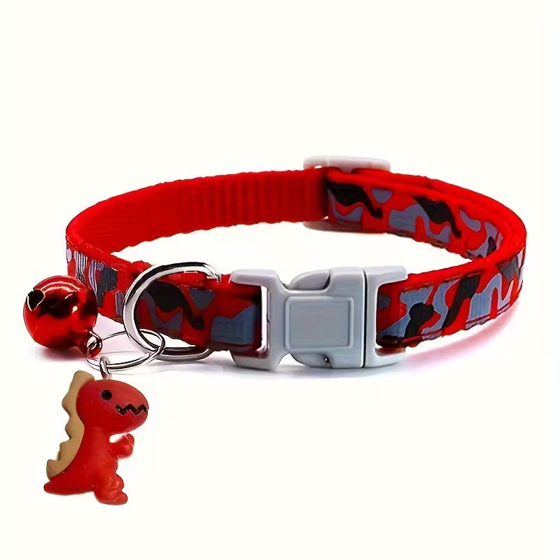Camo Print with Dino charm Pet Collar