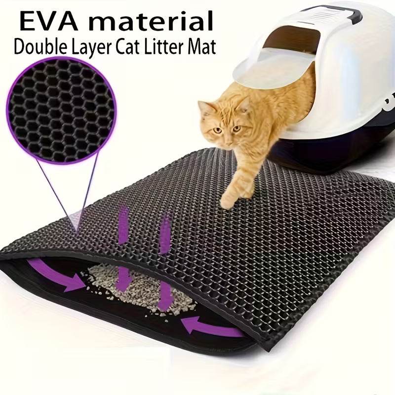 Double-Layer Design Cat Litter Matt